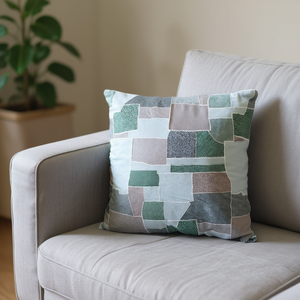 Cuscino in Antelina Color Lime 45*45, Cuscino in Pelle Scamosciata Stampata, Cuscino per Seduta e Decorazione - Product Image 2