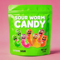 Bolsa Mylar Personalizada de 3.5g con Cierre Hermético a Prueba de Olores para Empaque de Dulces Exóticos y Gomitas, MOQ Bajo, Envío Rápido