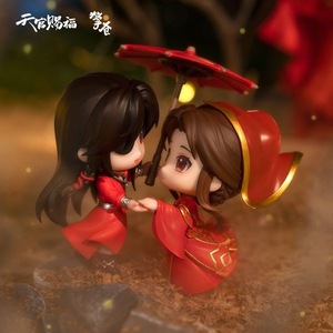 HY <span class=keywords><strong>Heaven</strong></span> <span class=keywords><strong>Officials</strong></span> <span class=keywords><strong>Blessing</strong></span> Hua Cheng Xie Lian Q Version Figurines Anime Authentiques Faite à la Main, Ornements Bidimensionnels - Product Image 2