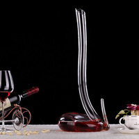 Carafe à vin en forme de serpent en verre soufflé à la main