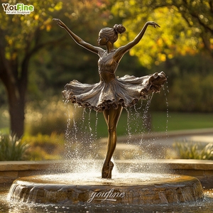 Statue de ballerine en bronze en position de pointe, sculpture pour jardin, hôtel, place publique - Product Image 3