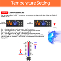Thermoregulator Incubator W1026 220V/24V/12V LCD Digital Thermostat Temperature and Humidity Controller Plastic OEM