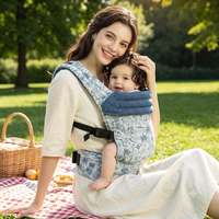 Porte-bébé ergonomique de luxe certifié CPC CE, en denim premium, haute capacité de charge, pour bébés de 0 à 3 ans, design pliable ergonomique