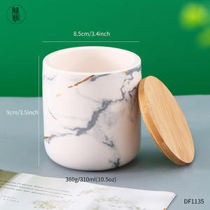 Vela Aromática en Frasco de Cerámica Esmerilada con Tapa DF1135, Hecha a Mano para Regalo - Product Image 4