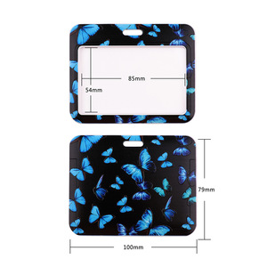 Porta Badge con Cordino Personalizzato con Logo a Farfalla, Pronto per la Spedizione, Stampa in Sublimazione per Infermieri e Ufficio - Product Image 2