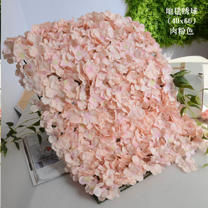 Approvisionnement d'usine 40*60cm Soie Hortensia Fleur Artificielle Tapis Mural pour Décor De Mariage Fleur Toile De Fond <span class=keywords><strong>Panneau</strong></span> De Fleur - Product Image 1
