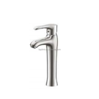 Robinet de lavabo monotrou Taplink en acier inoxydable 304, finition nickel brossé anti-traces de doigts, style moderne, à poser sur le comptoir