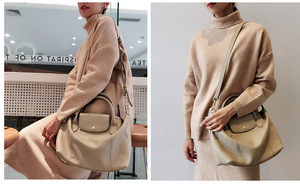 Bolso de Mano de Cuero Genuino Premium, Impermeable, para Mujer, Estilo Minimalista de Alta Gama, Casual, Gran Capacidad, Cierre Abierto, para Verano - Product Image 4