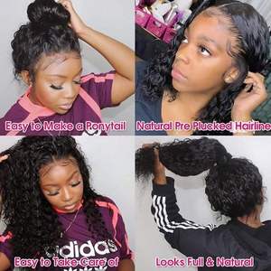 12 ए पानी की लहर मानव बालों के बंडल सीधे शरीर गहरे किंकी कर्ली पेरुवियन रेमी कुंवारी मानव बाल विस्तार - Product Image 4