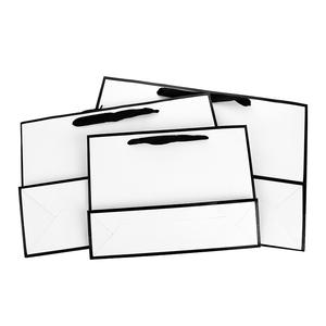 Sacs de décoration de mariage de luxe, poignées, papier artistique, matériaux recyclés, finition mate, promotion en supermarché, sac cadeau portable - Product Image 6