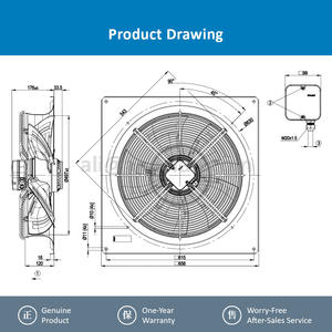 For W4D500-GM03-01/F02 400V 1.41/0.95A 720/550W 1390/1180RPM OEM Ball Bearing <b>Air</b> <b>Conditioner</b> Refrigeration Equipment Axial - Product Image 4