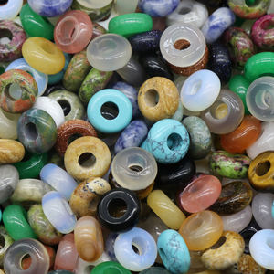 Perles en cristal en vrac Agate en cristal naturel de haute qualité perles à gros trous fabrication de bijoux à bricoler soi-même Bracelet pendentif perles - Product Image 2