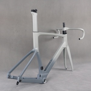 Gray <b>Paint</b> Design Carbon Fiber T1000 Disc Road Bike <b>Frame</b> TT-X38 Internal Cable T47 Thread Tire 700X32C - Product Image 3