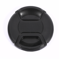Accessoires pour appareil photo numérique, capuchon d'objectif universel en plastique noir de 77 mm à pince au milieu pour Canon Nikon Sony