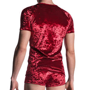 OEM ODM Boxer produttore di cotone personalizzato biancheria <span class=keywords><strong>intima</strong></span> da <span class=keywords><strong>uomo</strong></span> taglie 5XL mutandine in velluto schiacciato t-shirt <span class=keywords><strong>scollo</strong></span> a V traspirante - Product Image 2