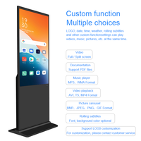 Écran d'affichage numérique LCD publicitaire sur pied de 55/65 pouces pour usage commercial avec CMS à distance pour intérieur