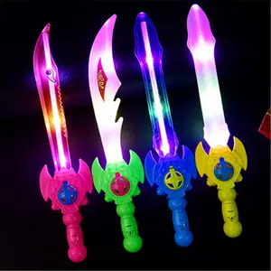 Birthday Gift Children Glowing Sound Effect Light up Sword Led Light Plastic Swords for Kids