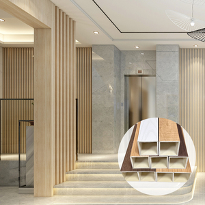 WPC rỗng ống vuông cột trong nhà không thấm nước bằng gỗ phân vùng tường trang trí gỗ hạt gỗ Ống - Product Image 6