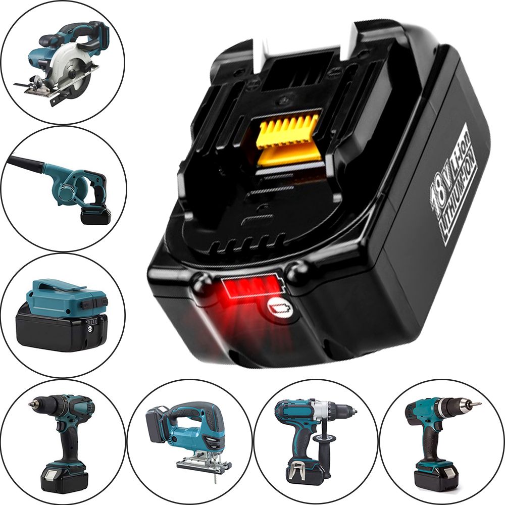 Сменный аккумулятор, совместимый с Makita, 18 В, 6,0 Ач, BL1860B, BL1815, BL1820, BL1830, BL1840, BL1850, LXT-400