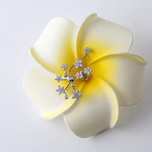 Orecchini a perno in Argento Sterling 925, di lusso, placcati Oro Rodio, con Moissanite e Zirconi, a forma di Fiori, avvolgenti per l'orecchio, Certificati, di Tendenza - Product Image 5