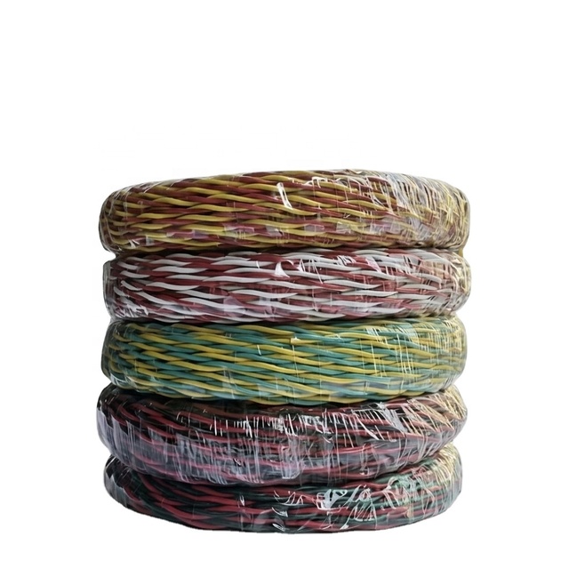 Household Fire-Resistant Pure Copper Stranded Wire 2-Core RVS Twisted Pair Flexible Cable for Smoke Detector Wiring