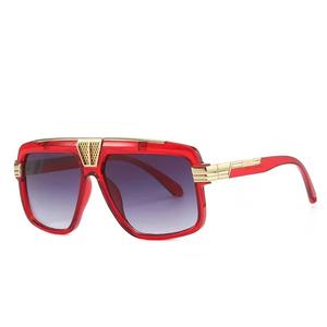 2023 rétro carré grande taille lunettes de soleil hommes populaires lunettes de soleil marque Design noir lunettes pilote lunettes Uv400 miroir - Product Image 4