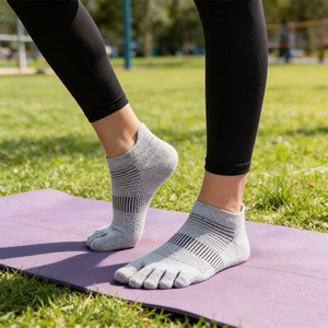 Coolmax Running <strong>Socks</strong> with Logo <strong>Toe</strong> Separator Ankle <strong>Socks</strong> <strong>for</strong> Men Women - Product Image 5
