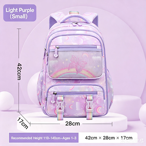 <b>Waterproof</b> Girls <b>School</b> <b>Backpack</b> Large Capacity Softback Bookbag Lightweight Student Bag with Mesh Pocket - Product Image 3
