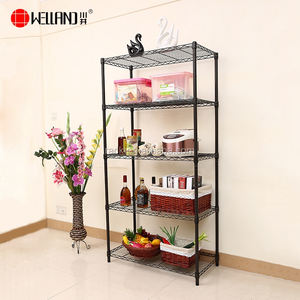 رفوف سلكية لغرفة المعيشة منخفضة التكلفة ، رف تخزين منزلي معدني 5 طبقات واجب خفيف - Product Image 3