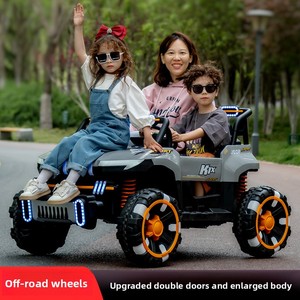 Voiture électrique télécommandée grande taille pour enfants, véhicule jouet à quatre roues en plastique, double siège, cadeau d'anniversaire - Product Image 5