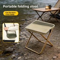 Chaise pliante d'extérieur en acier carbone et tissu Oxford pour un style de vie décontracté, portable pour pique-nique, pêche printanière, camping et voyage