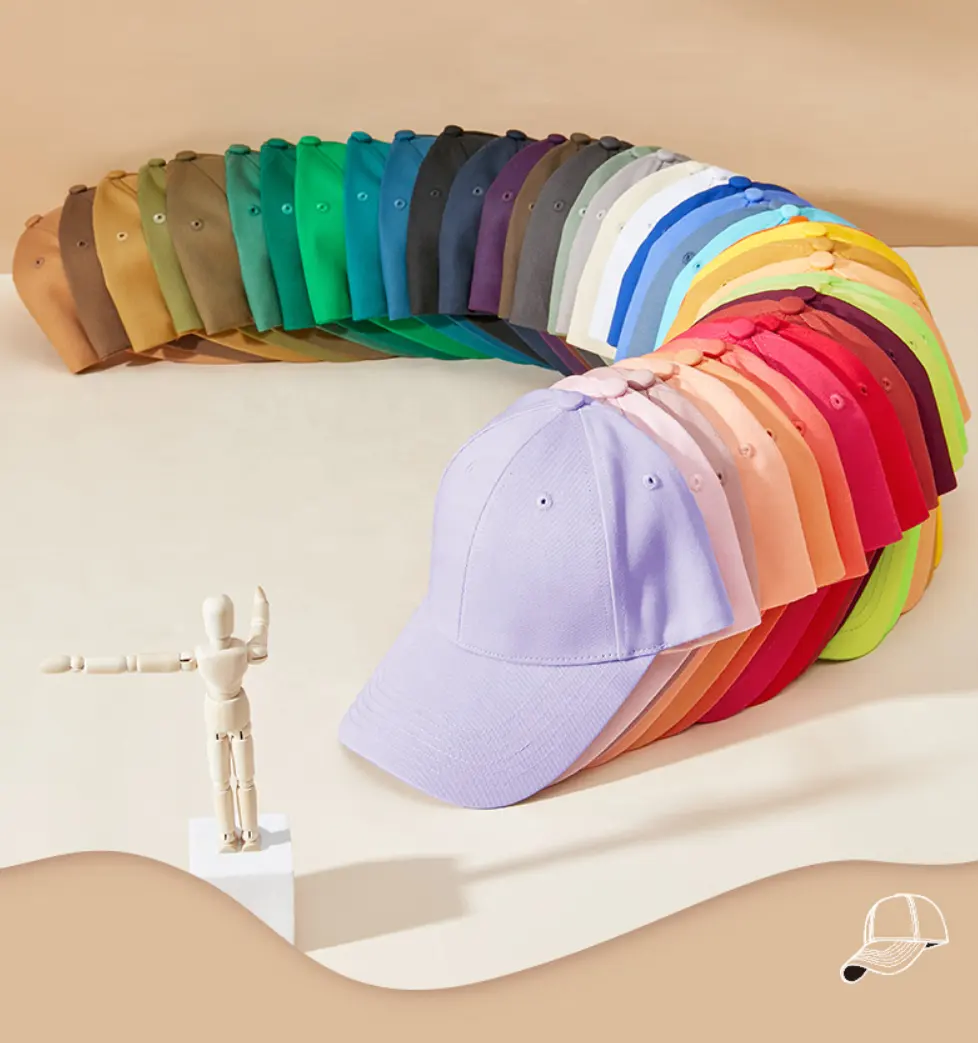 39 colores de alta calidad 100% algodón ala curva hombres papá sombreros hombres sombrero deportivo en blanco ajustable 6 paneles gorra de béisbol para Unisex