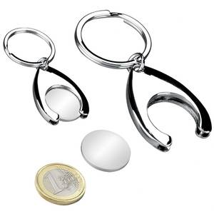 Llavero Metálico Brillante con Portamonedas para Llaves y Artículos Pequeños - Product Image 1