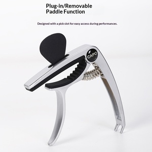 Capo pour <span class=keywords><strong>guitare</strong></span> folk trois-en-un en alliage de zinc, plectre pour <span class=keywords><strong>guitare</strong></span> électrique et acoustique, accessoires d'instruments de musique - Product Image 3