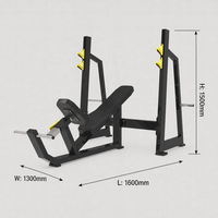 Bancs et supports d'entraînement robustes en métal pour la musculation, équipement de fitness commercial stable et sûr pour la presse pectorale inclinée