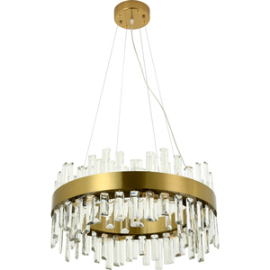 Luminaire suspendu LED élégant, lustre en cristal de luxe pour salon, chambre à coucher - Product Image 1