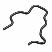 Clip en acier à ressort 65Mn, formage de fil sur mesure, oxyde noir, contour serpent irrégulier