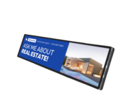 Pantalla Publicitaria Digital Ultra Ancha con Pantalla Táctil para Estantes, 28.6 Pulgadas, Pantalla LCD Extensible para Interiores, IP65, 4G