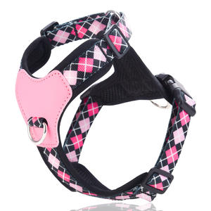 Accessori per animali domestici più venduti a prova di fuga colorato Plaid in poliestere di lusso Kit di imbracatura per cani gatto per sicurezza esterna - Product Image 1