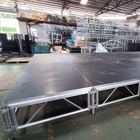 Scène à 4 pieds en aluminium à montage rapide |   Plateforme de scène modulaire portable avec marches pour spectacles en plein air