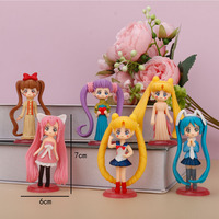 Figura de Anime de PVC de Sailor Moon, Runa Tsukino Usagi, de 5-20 cm, Nueva, Bonita, Coleccionable, Estilo Japonés Kawaii