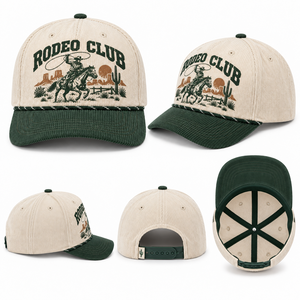 Casquettes Snapback en Corduroy Non Structurées pour le Sport et le Golf, 5 Panneaux, Impression Personnalisée, Logo Brodé, Casquette de Baseball Bicolore – Vente en Gros - Product Image 3