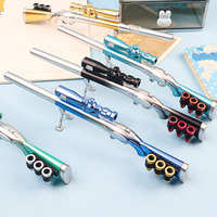 Promotion accessoires de jeu créatifs pistolet forme Gel stylo Style militaire 98k Sniper fusil modèle stylo pour avec lampe