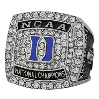 Anillo de Campeonato Nacional NCAA 2015 de los Duke Blue Devils, Colección de Anillos con Pedrería, Joyería Deportiva para Hombre