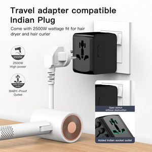Adaptador de Viaje Universal con Enchufe Eléctrico, Adaptador de Viaje con Enchufe para EE. UU., Reino Unido, UE y Australia, Dispositivo de Viaje de Carga Rápida para Todo el Mundo - Product Image 4