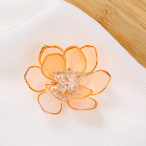 Popular colorido pequena mão frisada flor Patches para DIY brincos cabelo decorações broches - Product Image 6