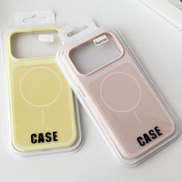 MOQ 500 Desain Baru Casing Silikon Cair Magnetik untuk iPhone 18 Pro Max 17 16 15 Pro Casing Ponsel Silikon Magnetik Ukiran Laser