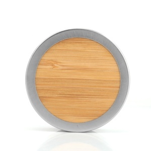 Thermos de voyage en acier inoxydable, la peau de bambou, garde au chaud, tasse isotherme avec couvercle, isolé sous vide - Product Image 6