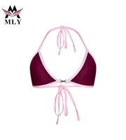 MLY NManufacturer Hoge Kwaliteit Stijlvolle Strandkleding Print Design Halter Nek Dames Bikini Set Op Maat Tweedelig Zwempak