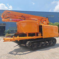 Bétonnière automotrice légère à moteur diesel avec pompe, 50 m³/h, système de livraison mobile haute efficacité
